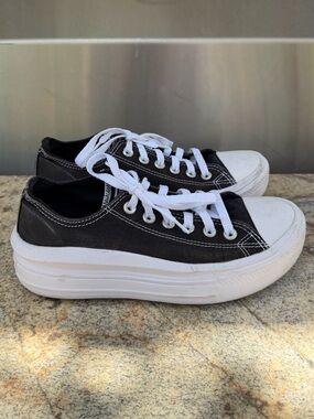 Converse Chuck Taylor All Star Move Canvas Platform Sneakers Shoes - Black